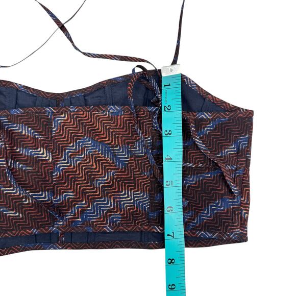 Ulla Johnson NWT Dalaney Bralette Tiger Dark Print Strappy Corset Crop Top - Picture 11 of 14